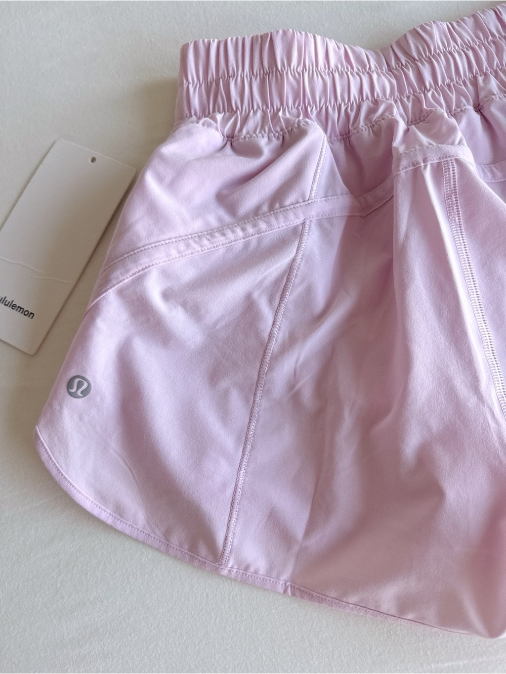 lululemon Track That High-Rise Lined Short 3" Pink Organza Size 4 NWOT - Picture 9 of 15